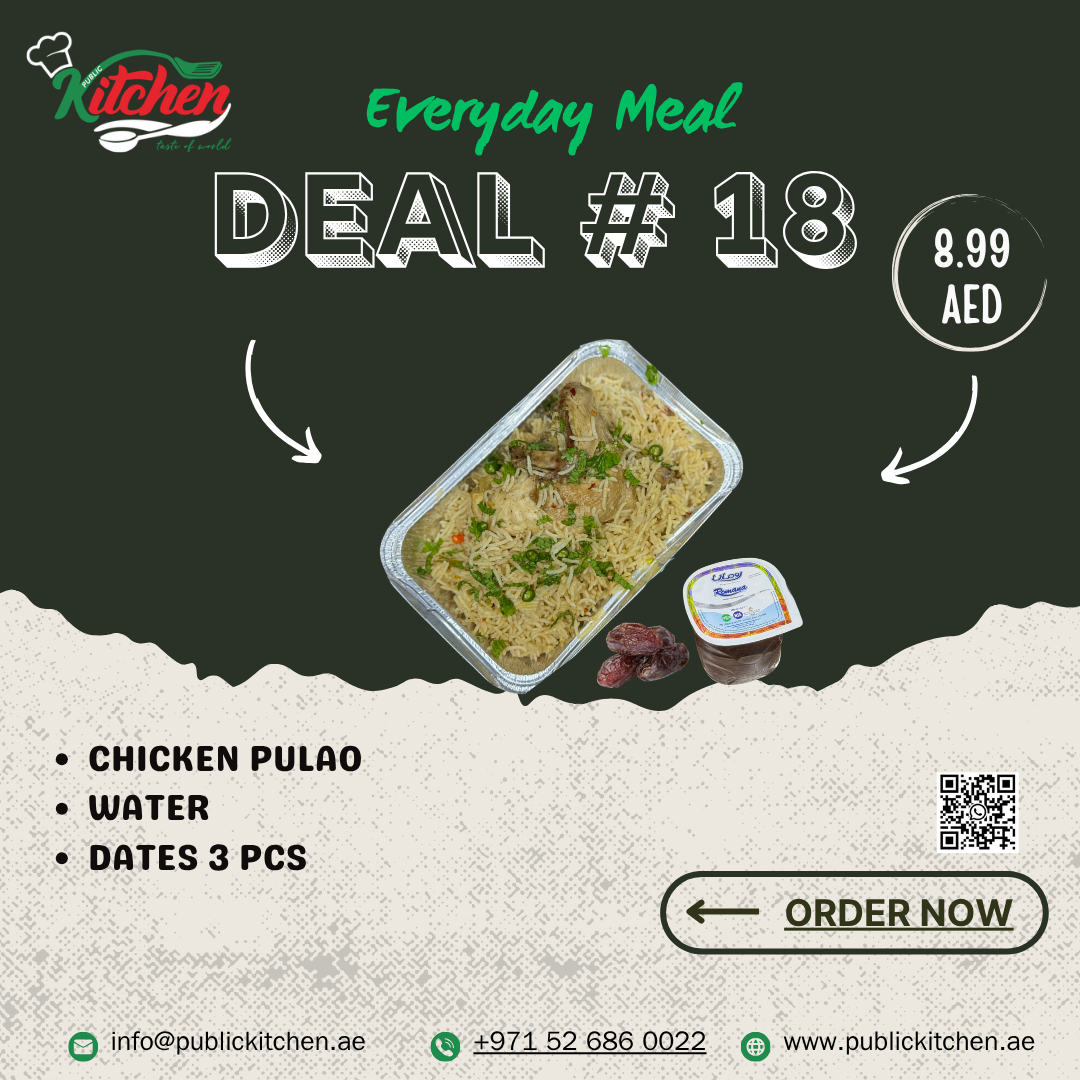 Everyday Deal 18: Chicken Pulao with Dates @8.99 AED