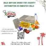 Bulk chicken and veg biryani prepared for charity distribution in Emirates Hills