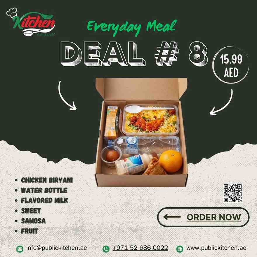 Everyday Deal 8: Chicken Biryani with Harees @15.99 AED <br> Packing in cartoon box